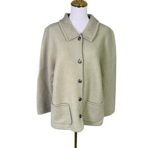 Appleseeds Vintage 100% Wool Button Up Jacket US Women's L